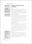 Finding simple common multiples
