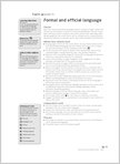 Formal and official language