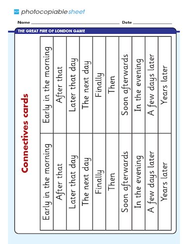 worksheet the ks2 Fire phrases when playing connectives time sequencing Great    time Use of these
