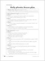 Daily phonics lesson plan