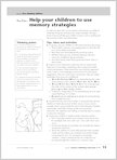 Help your children to use memory strategies