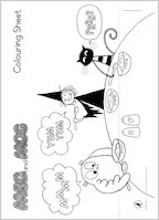 Meg and Mog colouring