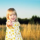 Little girl pointing