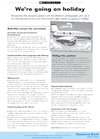 We’re going on holiday – activities