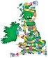 Illustrated map of Great Britain