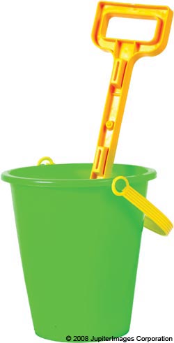 Bucket and spade. Michael Hardgrave, a Year 4 teacher at St Mary's Island CE 