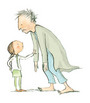 Illustration of Lizzie and her dad by Polly Dunbar