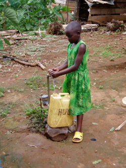 Caro carrying a jerry can Caro carrying a jerry can