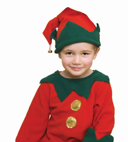 Boy dressed as elf Boy dressed as elf