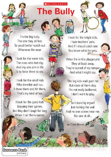 ‘The Bully’ poem poster – FREE Primary KS2 teaching resource - Scholastic