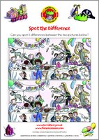 Wild animals spot the difference activity book for kids