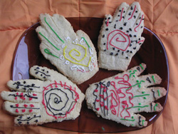 Edible mendhi hands Edible mendhi hands