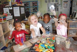 children playing with clay children playing with clay