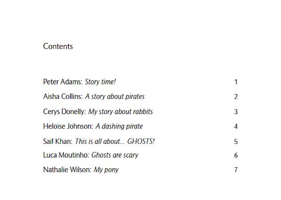 Chapter ordering by name Chapter ordering by name