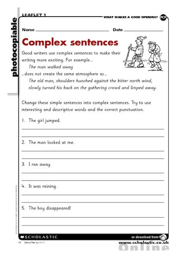 4 grammar grade for english the complex childrenâ€™s Develop with write this to ability sentences