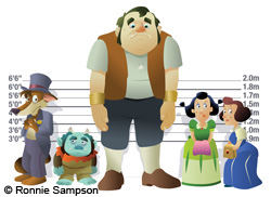 Illustration of fairytale baddies Illustration of fairytale baddies