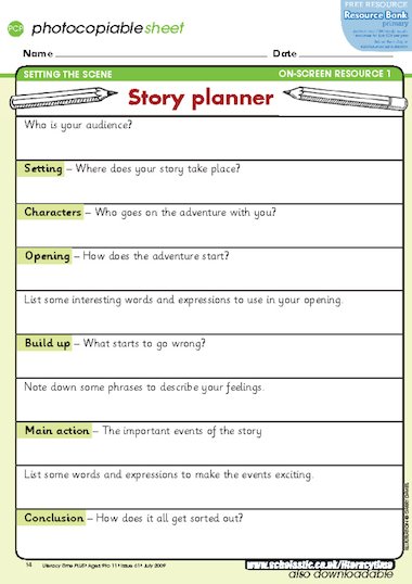 story writing ks2 planning