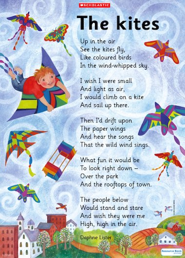 The kites – poster – Primary KS1 teaching resource 