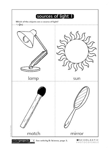 Sources of light 1 – Primary KS1 teaching resource - Scholastic