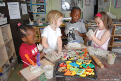 children playing with clay children playing with clay