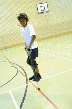 Child on pogo stick Child on pogo stick