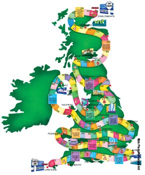 Illustrated map of Great Britain Illustrated map of Great Britain