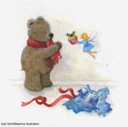 Teddy bear and fairy illustration Teddy bear and fairy illustration