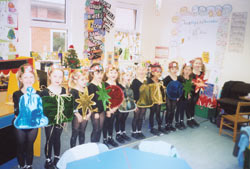 Children dressed as fireworks Children dressed as fireworks