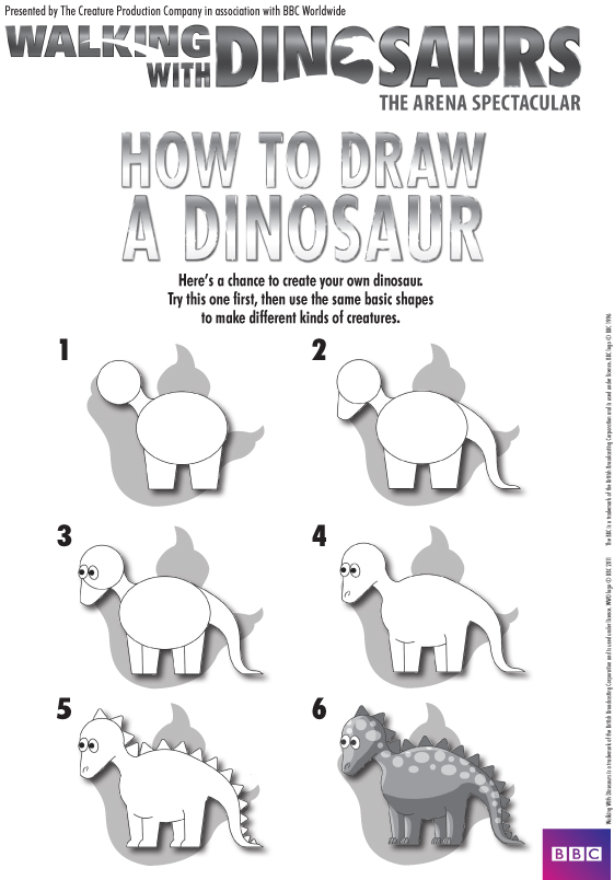 Walking with Dinosaurs How to Draw a Dinosaur - Scholastic Kids' Club