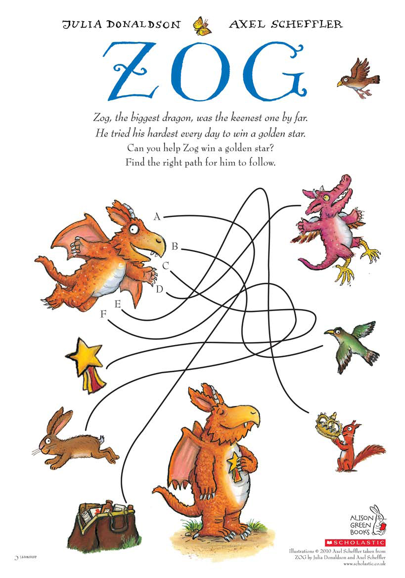 zog the dragon coloring pages - photo #4