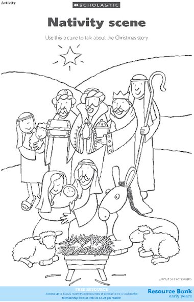 Nativity scene – FREE Early Years teaching resource - Scholastic