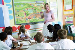 Teacher in classroom Teacher in classroom