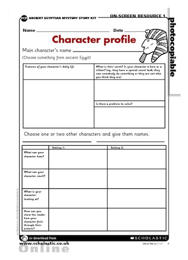 Ancient Egypt – Character profile – Primary KS2 teaching resource ...