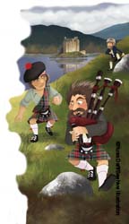 Scottish Highland illustration Scottish Highland illustration