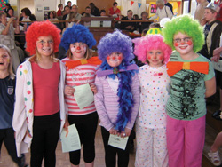 Children dressed up as clowns Children dressed up as clowns