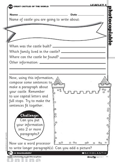 facts about castles primary homework