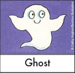 Illustration of a friendly ghost